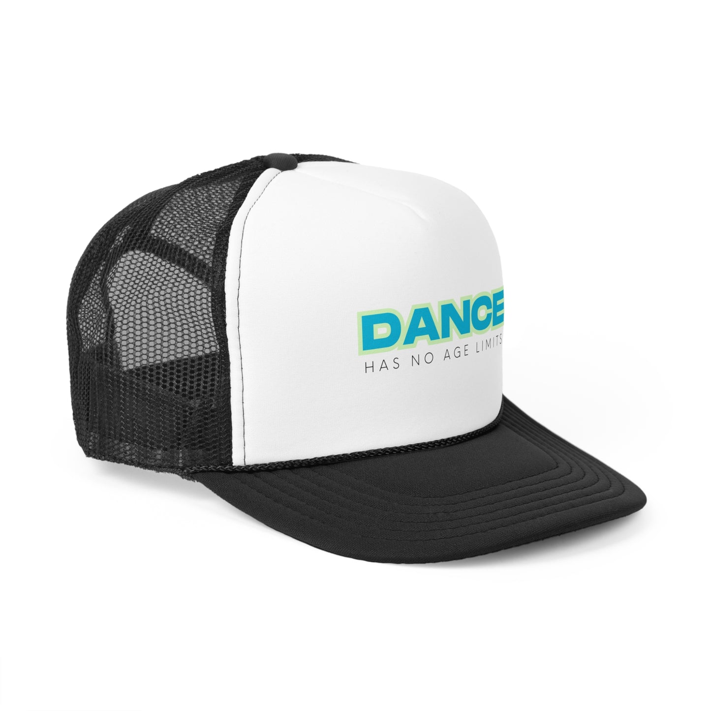 "Dance Has No Age Limits" Unisex Trucker Hat – Colorful Dance Quote Cap for All Ages, Dancers, and Movement Lovers