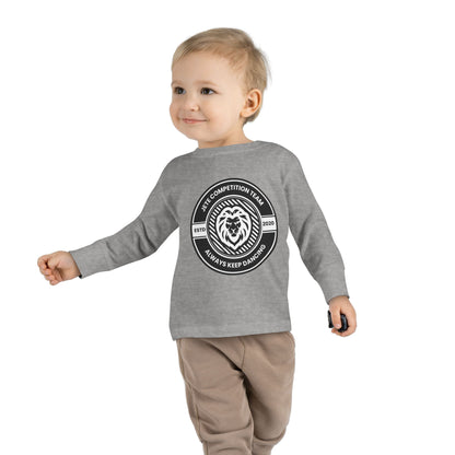 "Jeté Competition Team – Always Keep Dancing" Toddler Dance T-Shirt – Collegiate-Inspired Emblem Graphic Long Sleeve Tee for Kids