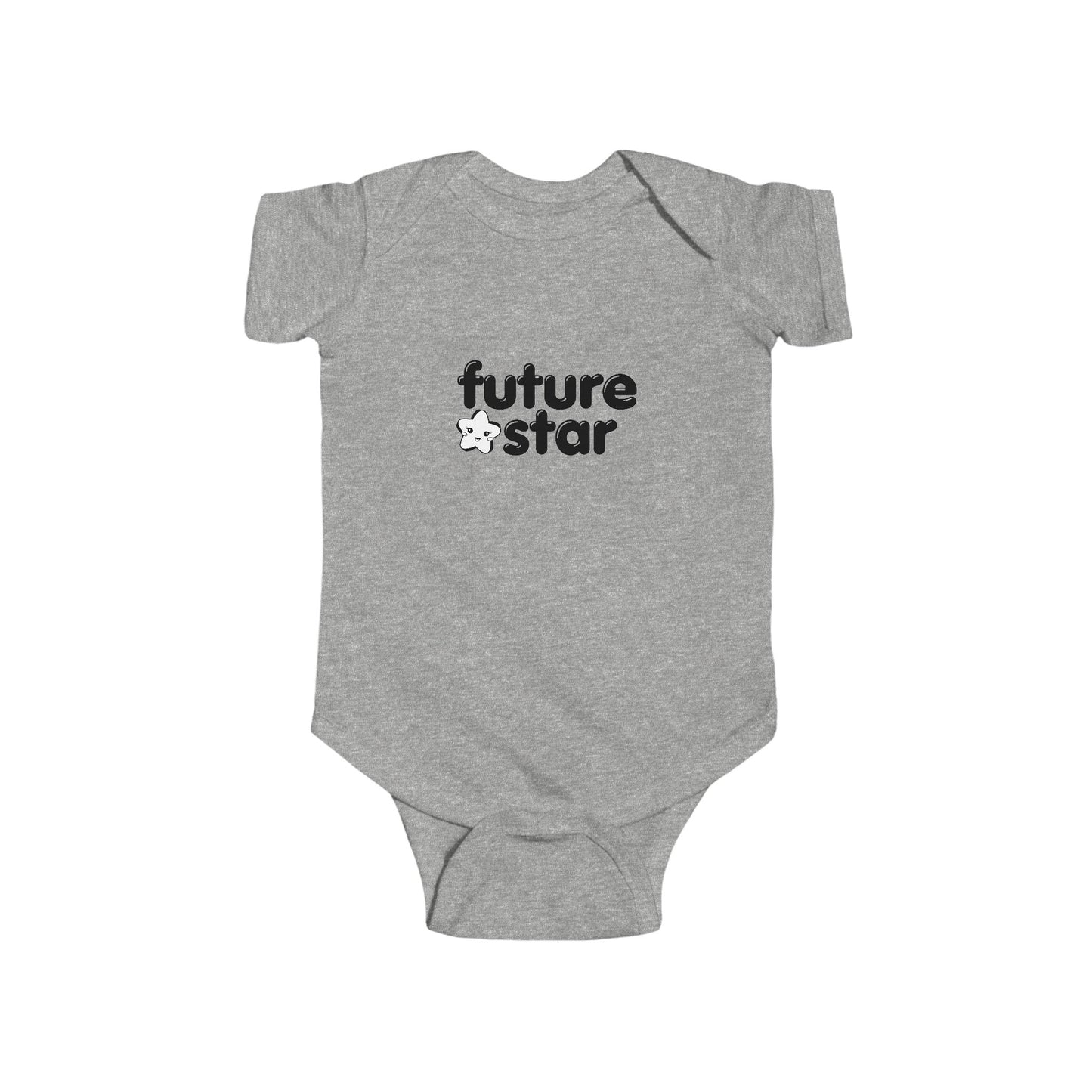 "Future Star” Infant Short Sleeve Bodysuit - Cute Danced-Themed Baby One-Piece for Little Performers and Rising Stars