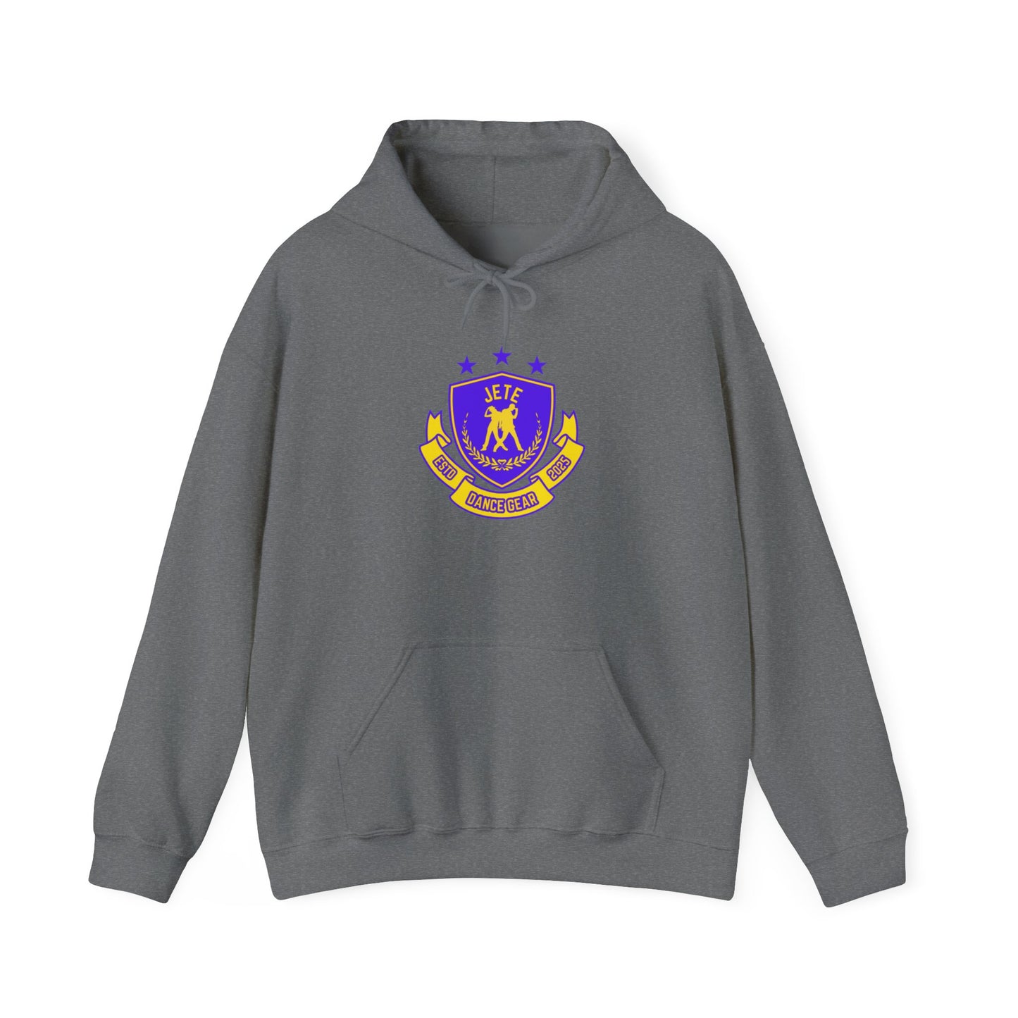 "Jeté Dance Gear" Unisex Hooded Sweatshirt – Collegiate Style Dance Hoodie for Dancers & Dance Lovers