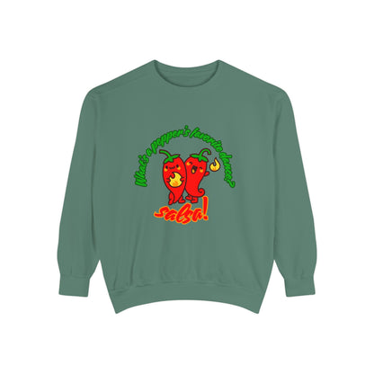 "What's a Pepper's Favorite Dance? Salsa!" Unisex Lightweight Crewneck Sweatshirt – Fun Dance Pun Pullover with Cute Pepper Graphic for Dancers & Food Lovers