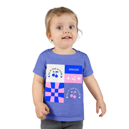 "Dancer – All in Your Attitude" Toddler Dance T-Shirt – Retro Graphic Short Sleeve Tee for Kids