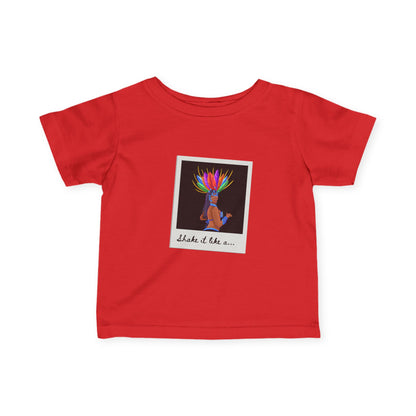 "Shake It Like a..." Carnival Samba Dancer Infant Fine Jersey Tee – Fun Baby Dance T-Shirt with Festival-Inspired Graphic