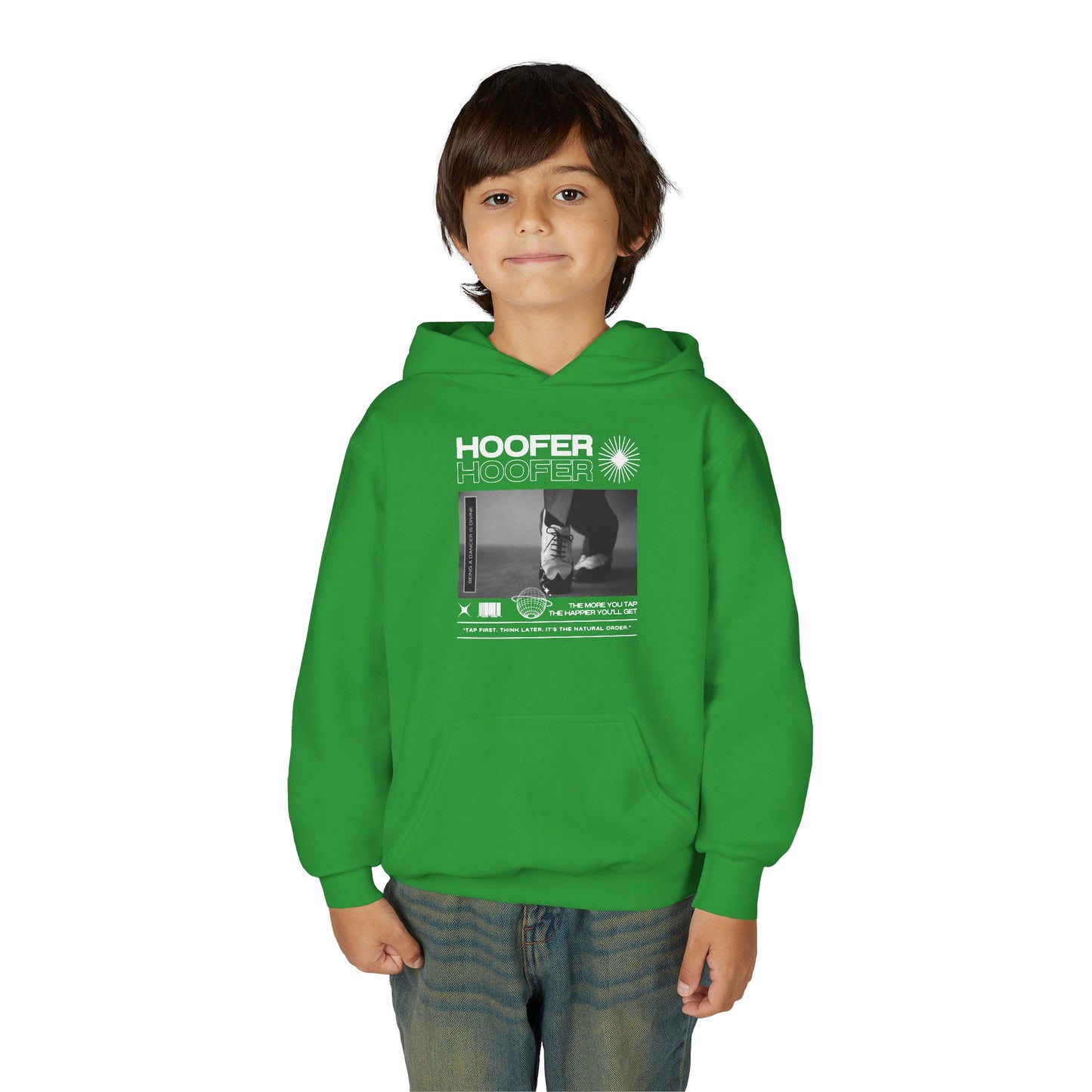 “Hoofer” Tap Shoes Streetwear Graphic | Unisex Youth Hoodie – Tap Dance Hoodie for Kids & Young Dancers
