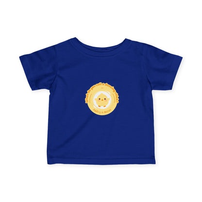"What Do You Call a Dancing Chick? Poultry in Motion." Infant Fine Jersey Tee – Funny Baby Dance T-Shirt with Cute Chicken Graphic for Little Movers