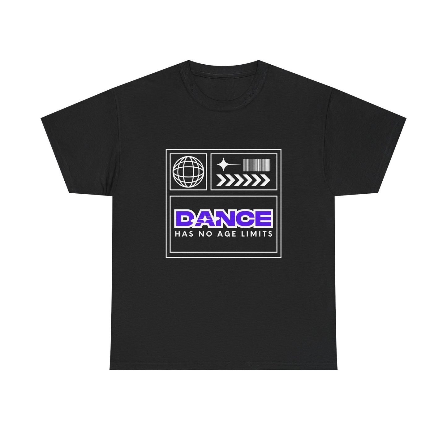 "Dance Has No Age Limits" Unisex Heavy Cotton T-Shirt – Streetwear Graphic Tee for Dancers of All Ages