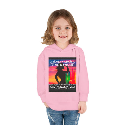 "Line Dancer, Get Your Boots in Line" Streetwear Dance Graphic – Toddler Pullover Hoodie