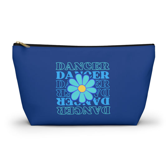 "Dancer" Makeup Bag – Elegant Floral Dance Graphic – Stylish Zipper Pouch for Cosmetics, Accessories & Gifts for Dancers