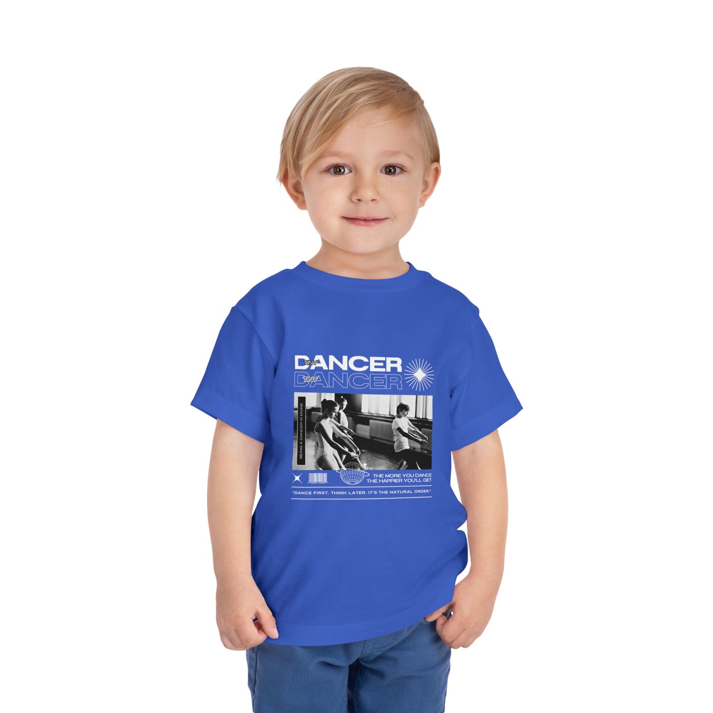 “Tiny Dancer" Toddler Short Sleeve T-Shirt – Streetwear-Inspired Ballet Class Graphic Tee for Kids