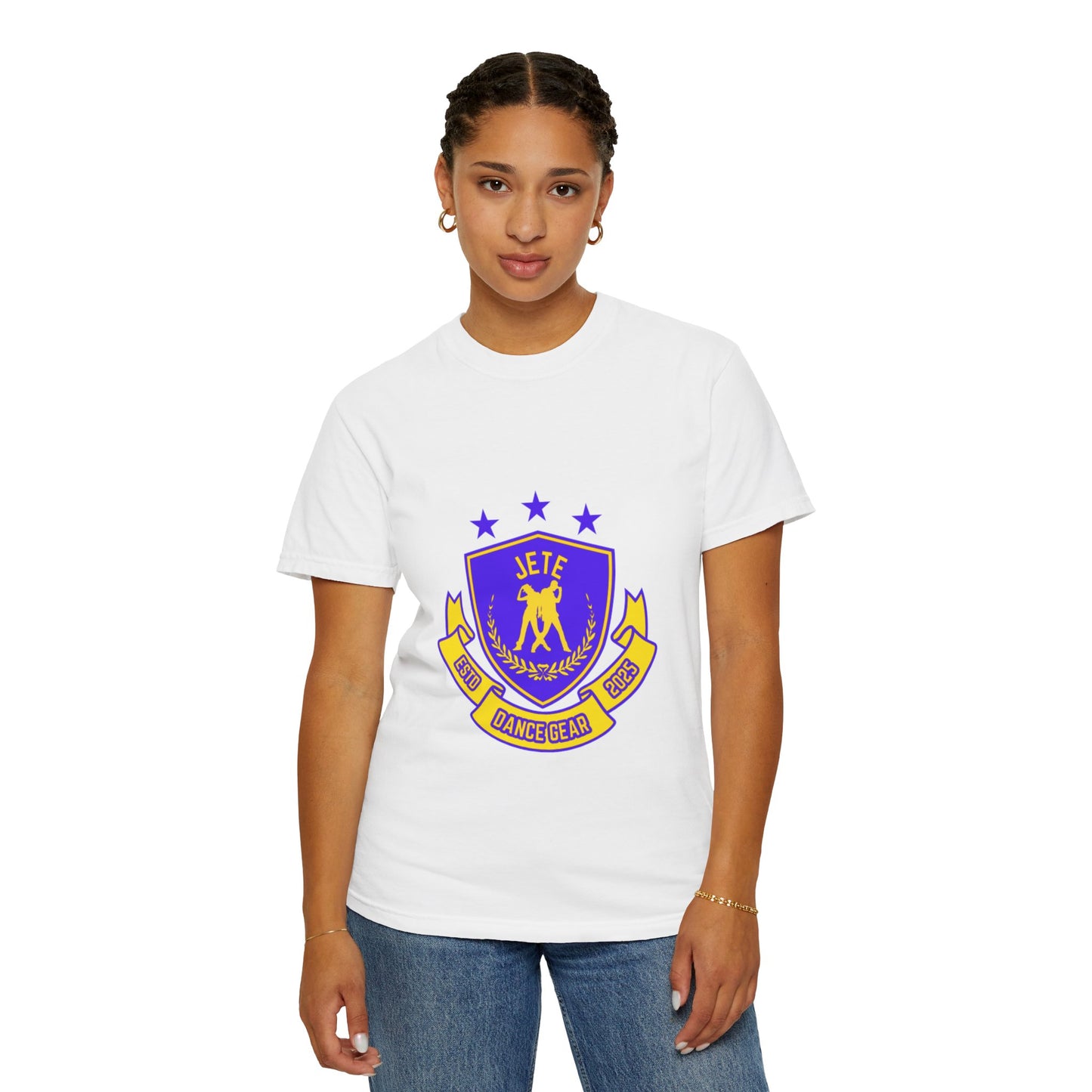 "Jeté Dance Gear" Unisex Garment-Dyed T-Shirt – Collegiate-Style Graphic Tee – Dance Apparel for Dancers & Performers