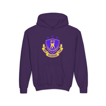"Jeté Dance Gear" Youth Hooded Sweatshirt – Collegiate-Inspired Dance Team Graphic Hoodie for Kids and Teens