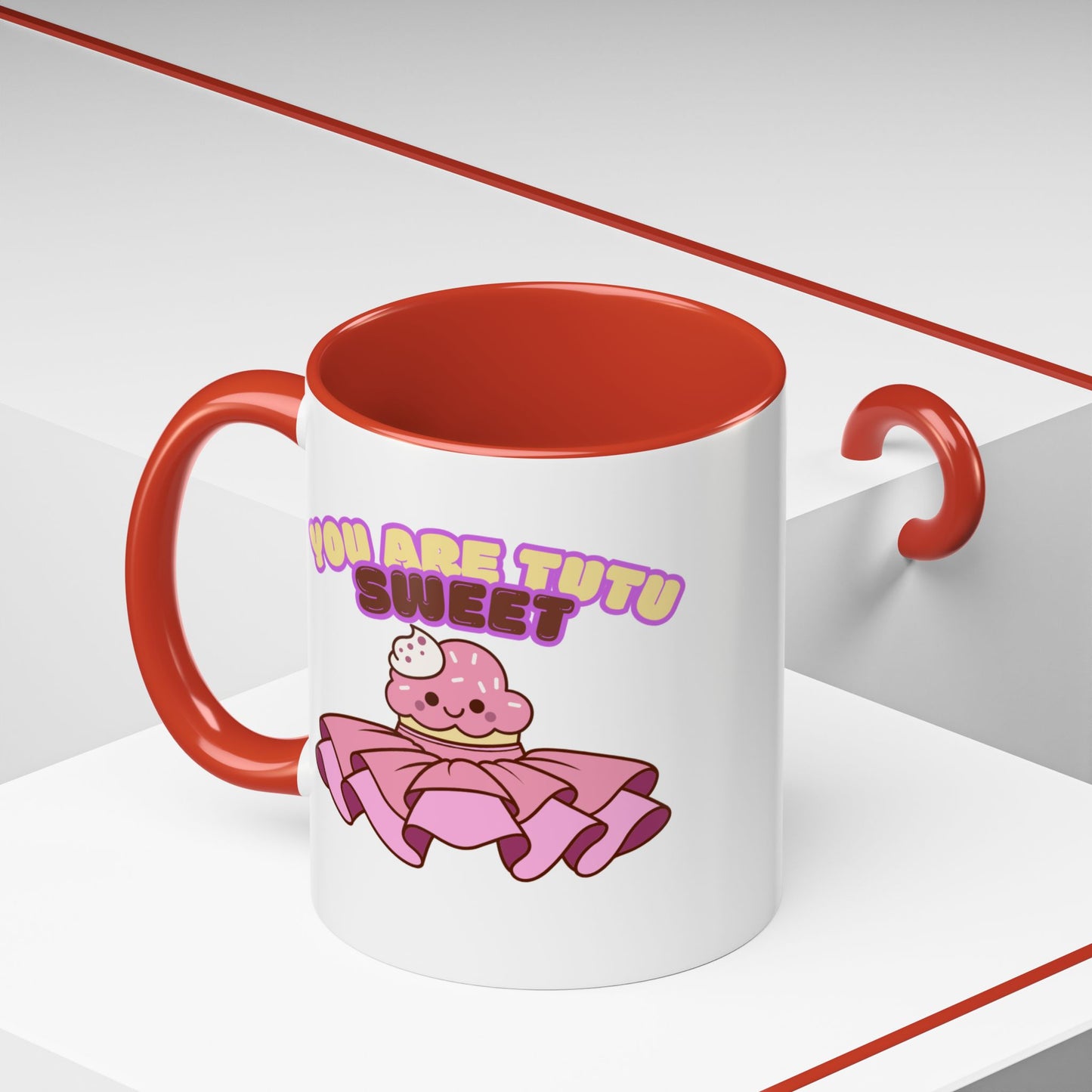 "You Are Tutu Sweet" Accent Coffee Mug – Cute Ballet Pun with Kawaii Ceramic Mug for Dancers and Dance Lovers