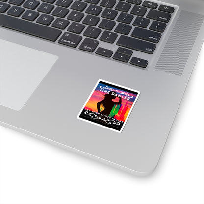 "Line Dancer, Get Your Boots in Line" Western-Inspired Graphic – Kiss-Cut Vinyl Dance Sticker