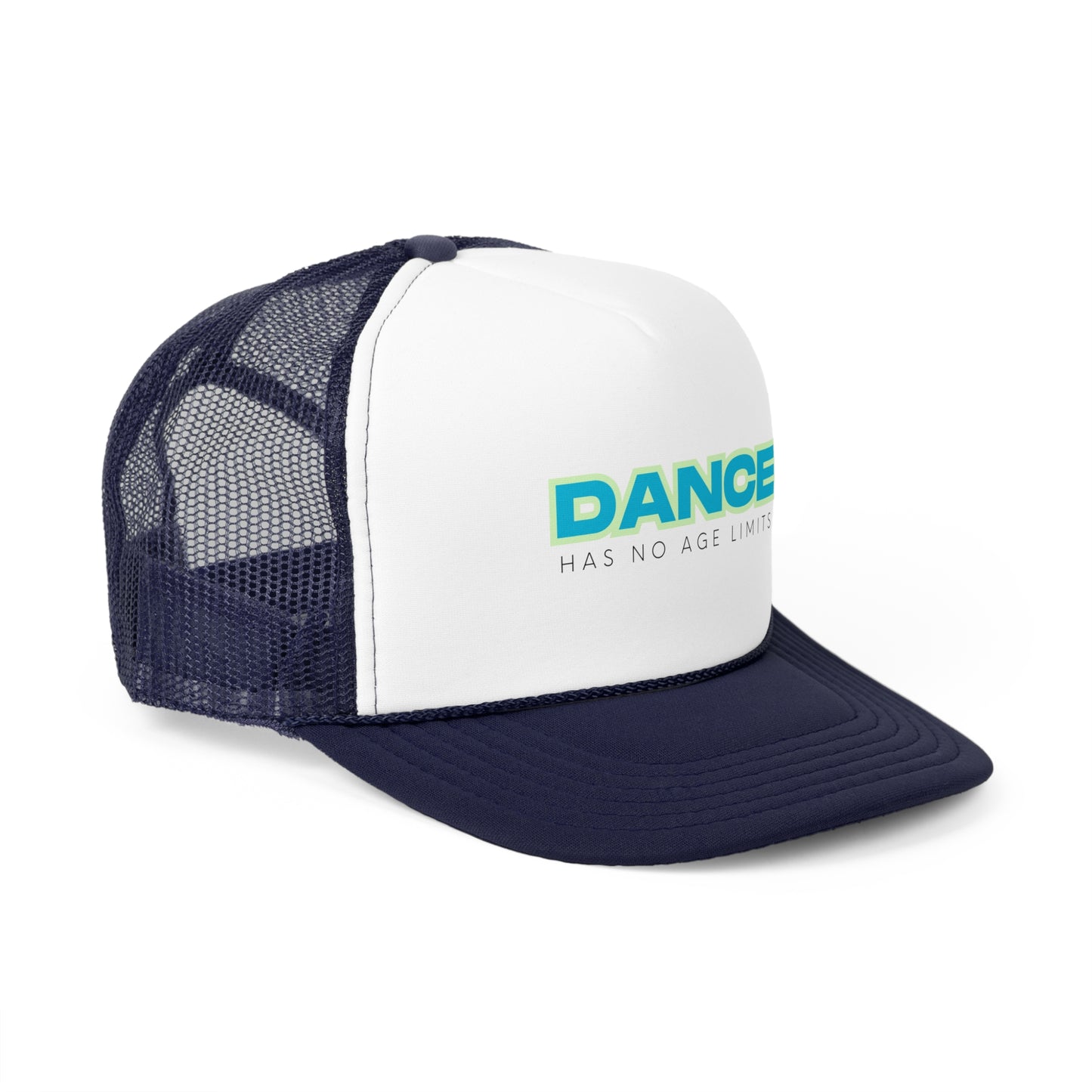 "Dance Has No Age Limits" Unisex Trucker Hat – Colorful Dance Quote Cap for All Ages, Dancers, and Movement Lovers