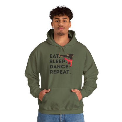 "Eat Sleep Dance Repeat" Unisex Dance Hoodie – Bold B-Boy Streetwear Sweatshirt