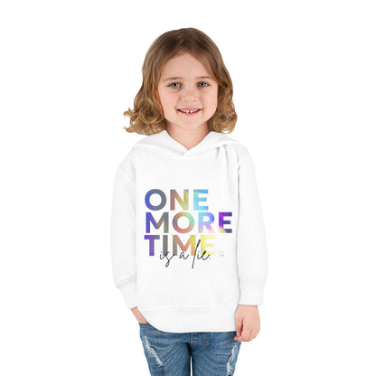 "One More Time Is a Lie" Toddler Dance Hoodie – Funny Colorful Graphic Pullover for Kids