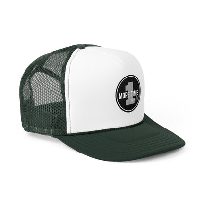 "One More Time is a Lie" Dance Quote Unisex Trucker Hat – Emblem Graphic Cap for Dancers & Dance Moms – Funny Dance Rehearsal Hat