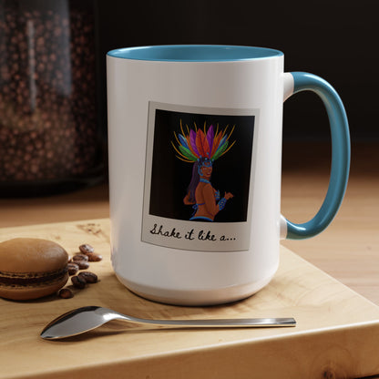"Shake It Like a..." Accent Coffee Mug – Fun Dance Quote Ceramic Mug for Dancers and Music Lovers