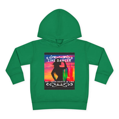 "Line Dancer, Get Your Boots in Line" Streetwear Dance Graphic – Toddler Pullover Hoodie