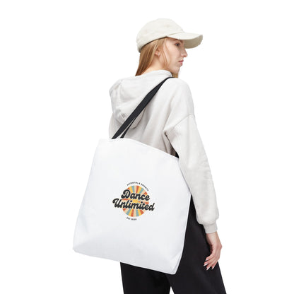 "Dance Unlimited, Potential & Growth" Canvas Tote Bag – Retro Graphic Dance Bag | Stylish Reusable Dance Tote for Dancers & Dance Moms