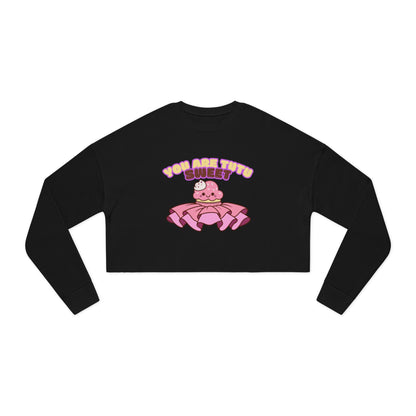 "You Are Tutu Sweet" – Kawaii Cupcake Women’s Cropped Dance Sweatshirt | Cute Ballet-Inspired Graphic Pullover