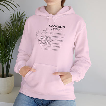 "Dancer’s Brain" Unisex Hoodie – Funny Dance-Themed Hoodie for Teens and Adults with Personalization Option and Cute Dancer Brain Graphic