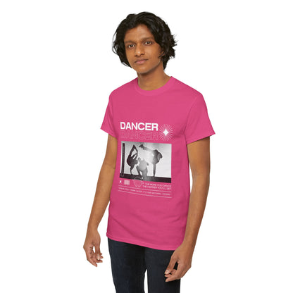 “Dancer” Graphic with Breakdancer Streetwear-Inspired Design | Hip-Hop Dance T-Shirt for Men & Women | Unisex Heavy Cotton Tee
