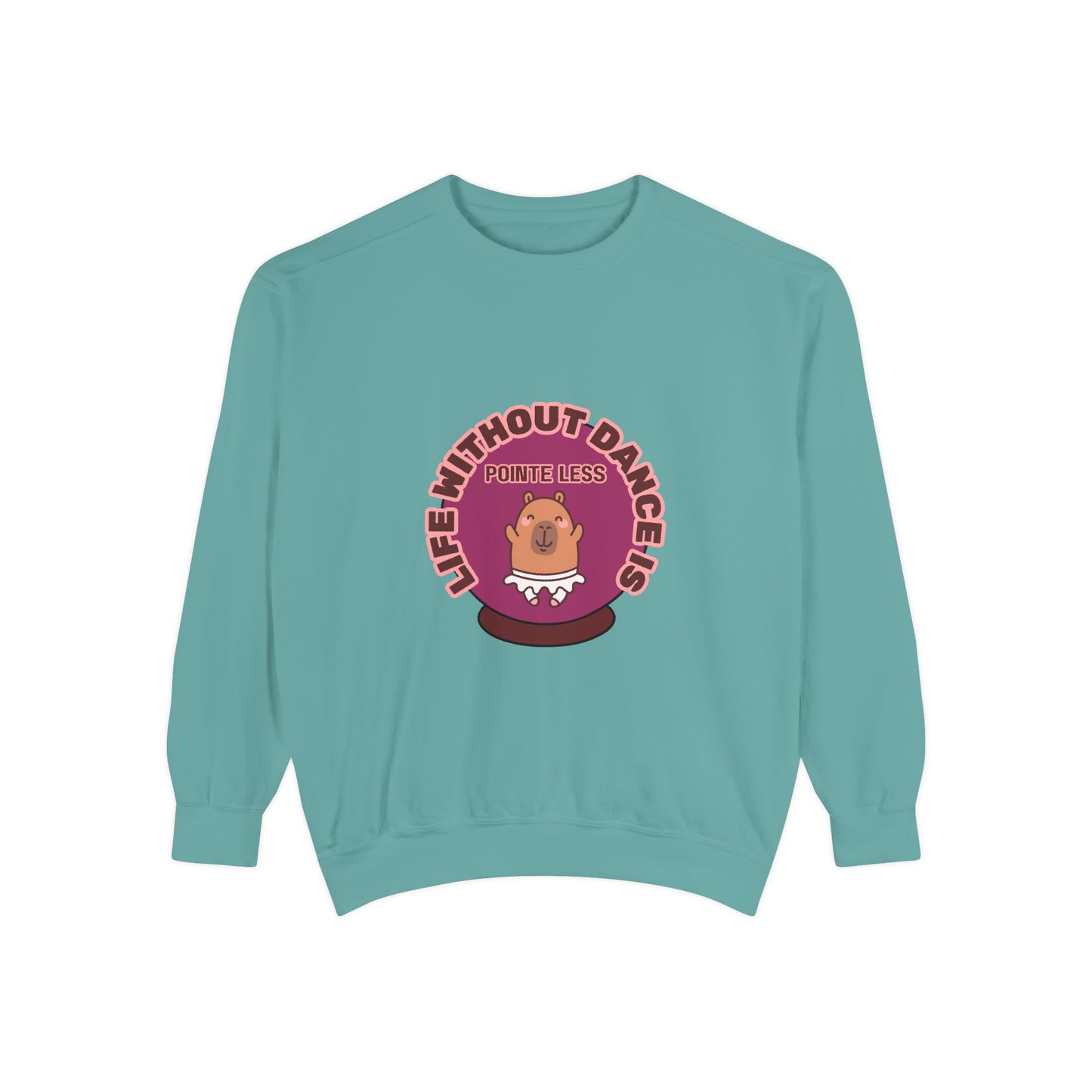 "Life Without Dance Is Pointeless" Unisex Lightweight Crewneck Sweatshirt – Bold Retro Ballet Pun Graphic Pullover for Dancers & Dance Lovers