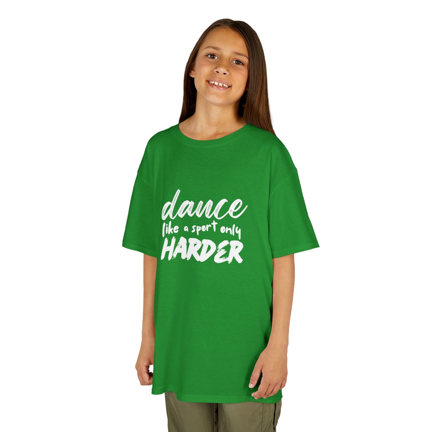“Dance Like a Sport Only Harder” Kids Heavy Cotton™ Tee – Dance-Inspired Graphic Tee for Youth