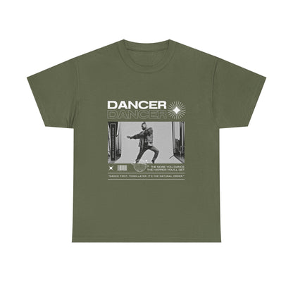 "Dancer "Jazz Pose Unisex Heavy Cotton Tee – Streetwear-Inspired Jazz Dance Graphic T-Shirt for Performers
