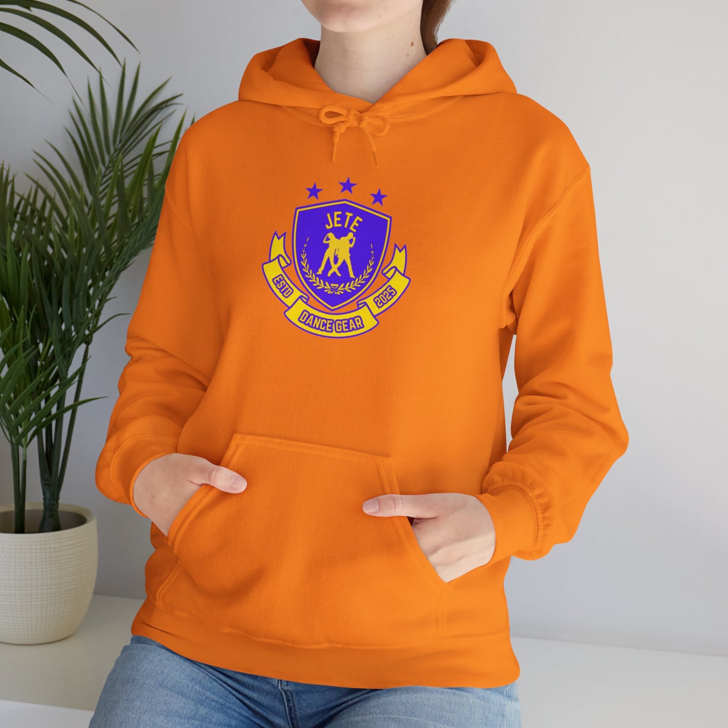 "Jeté Dance Gear" Unisex Hooded Sweatshirt – Collegiate Style Dance Hoodie for Dancers & Dance Lovers