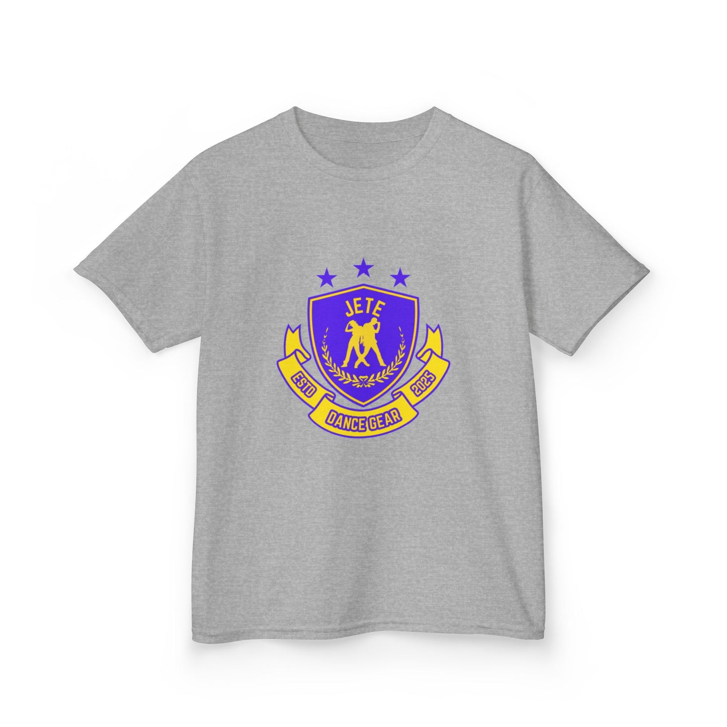 "Jeté Dance Gear" Youth Short Sleeve Tee – Collegiate-Inspired Dancer Graphic Shirt for Kids