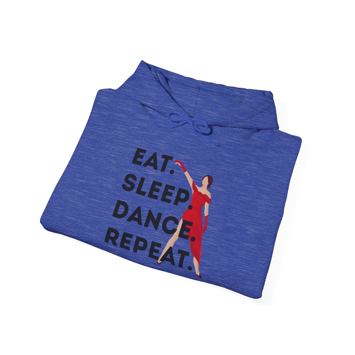 "Eat Sleep Dance Repeat" Unisex Dance Hoodie – Bold Graphic Sweatshirt for Dancers