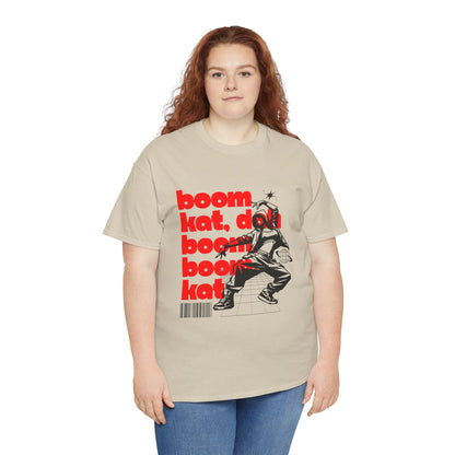 "Boom Kat, Dah, Boom, Boom, Kat" Streetwear Dance Graphic – Unisex Heavy Cotton Tee