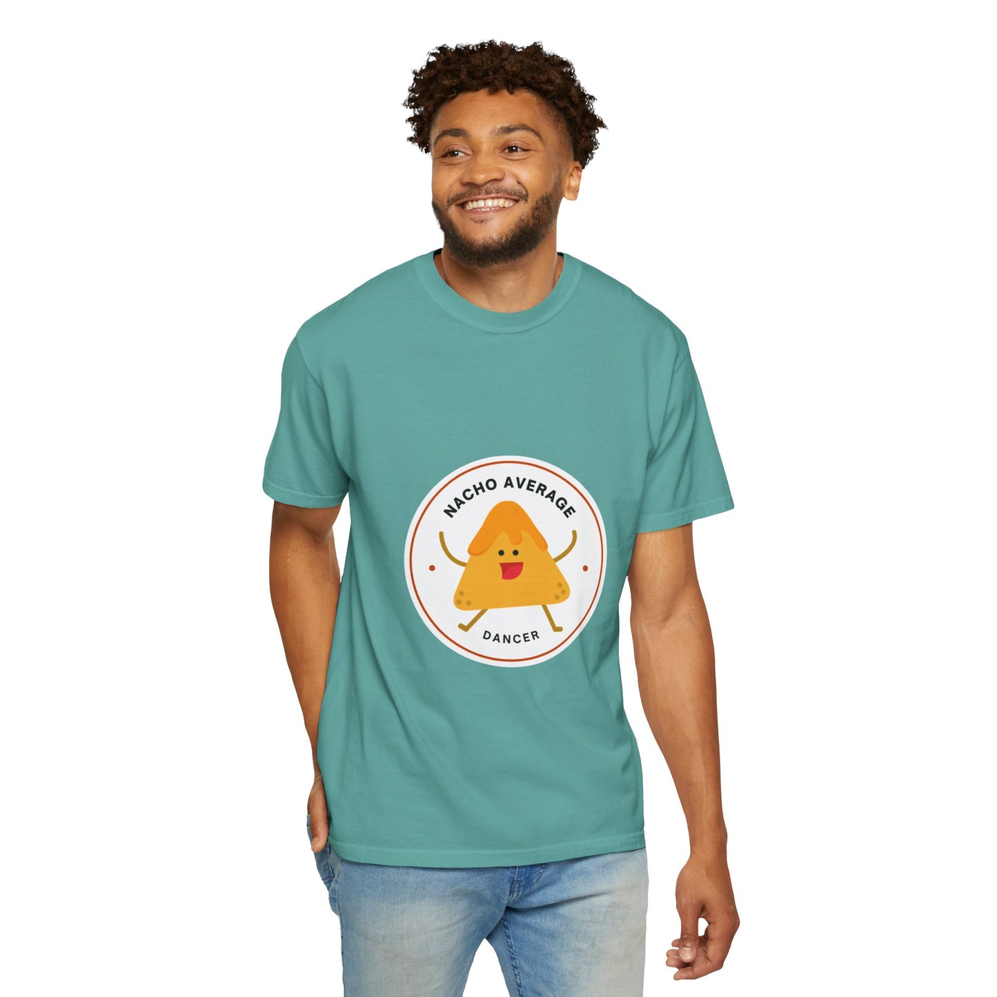"Nacho Average Dancer" T-Shirt – Funny Dance Pun Unisex Garment-Dyed Tee with Cute Nacho Graphic 🌮💃