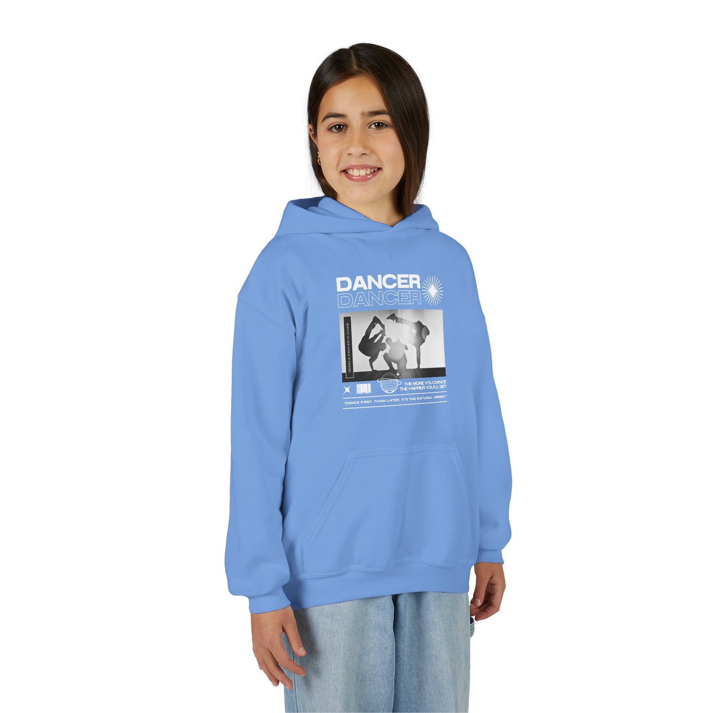 “Dancer” Breakdancer Streetwear Graphic | Unisex Youth Hoodie – Hip-Hop Dance Hoodie for Kids & Young Performers