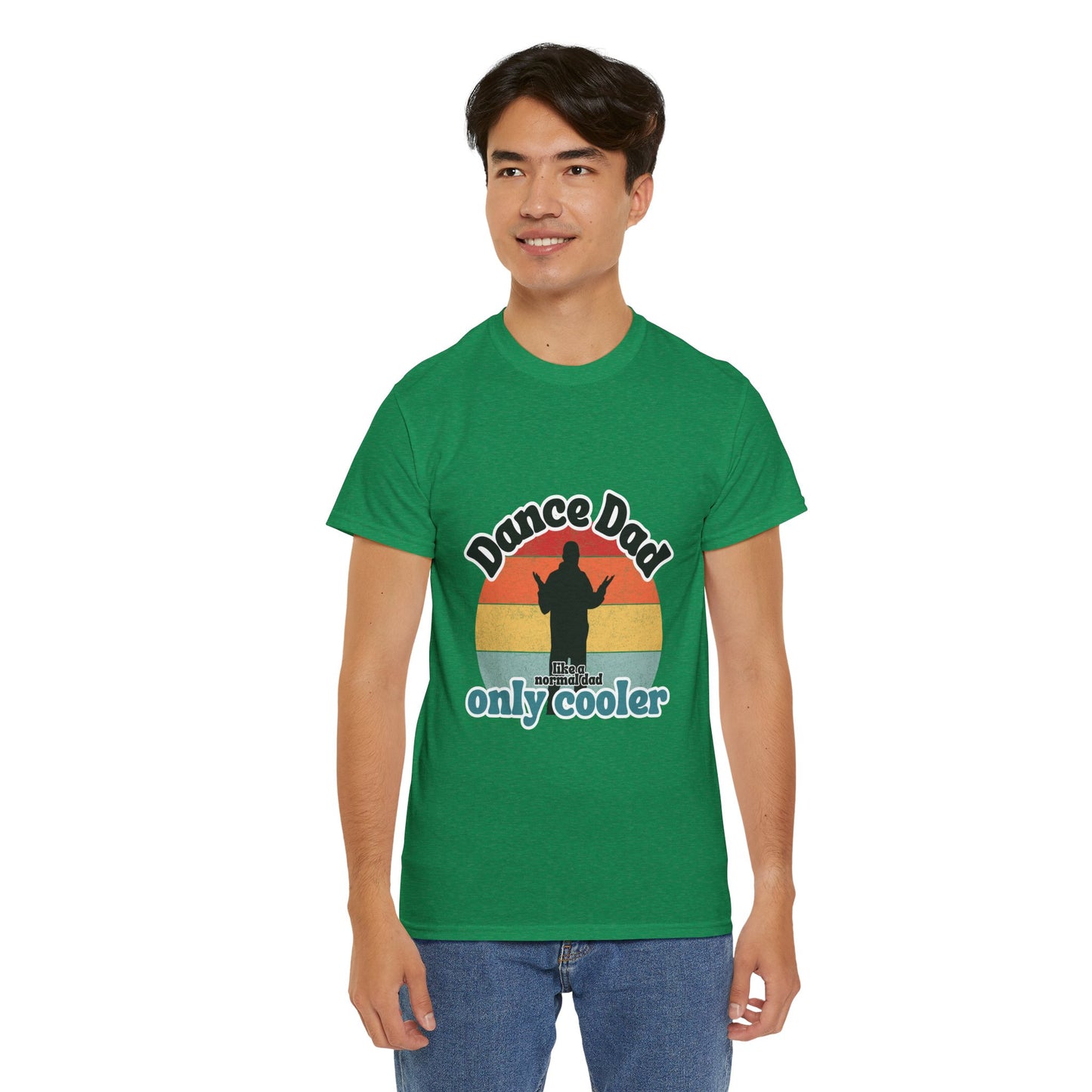"Dance Dad" Unisex Heavy Cotton Tee – Funny Retro Dance Shirt for Cool Dads