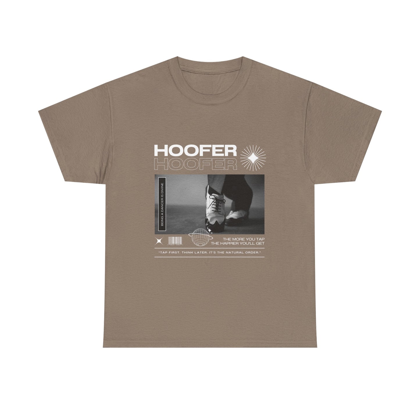 “Hoofer" Tap Dance Unisex Heavy Cotton Tee – Streetwear-Inspired Tap Shoes Graphic T-Shirt for Dancers