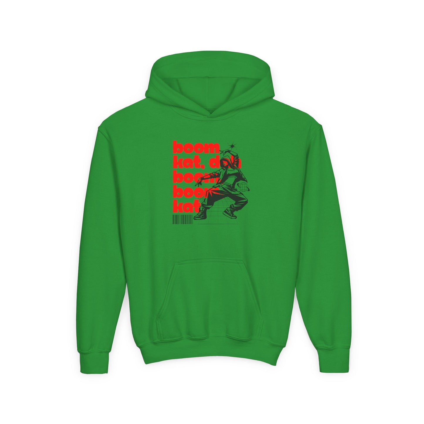 “Boom Kat” Bold Streetwear-Inspired Dance Graphic | Unisex Youth Hoodie – Hip-Hop & Jazz Dance Hoodie for Kids & Young Performers
