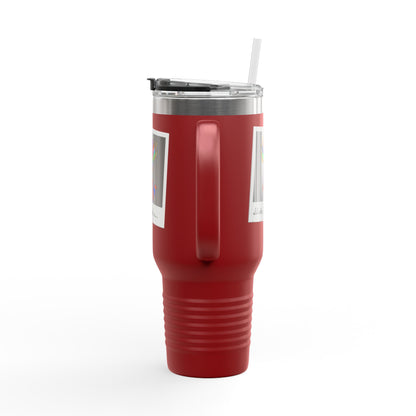 "Shake It Like a..." 40oz Insulated Travel Mug – Carnival Samba Dancer Graphic | Fun Dance-Themed Stainless Steel Tumbler for Hot & Cold Drinks