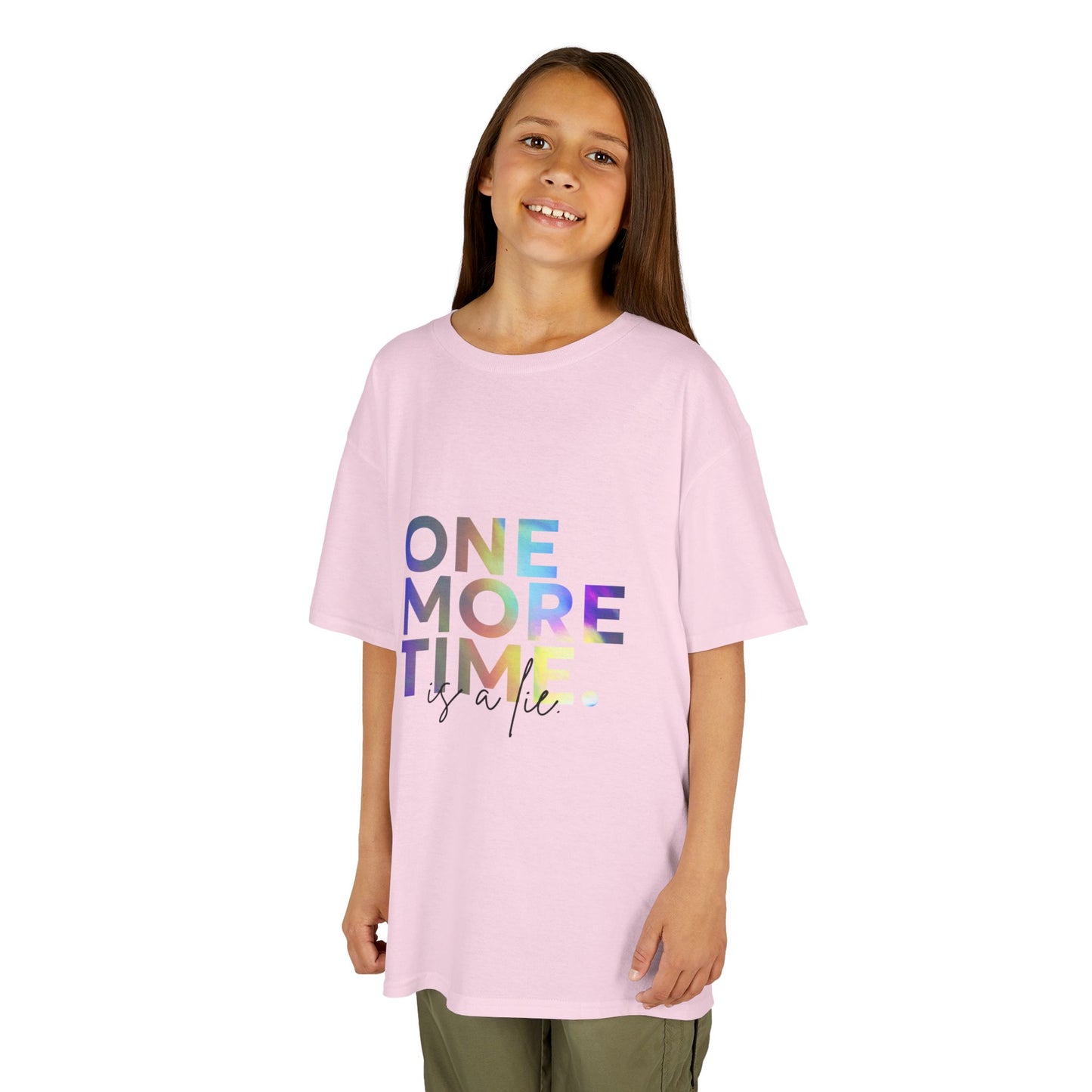 “One More Time is a Lie” Colorful Dancer Shirt – Funny Dance Practice Saying T-Shirt for Kids - Youth Dance Graphic Tee