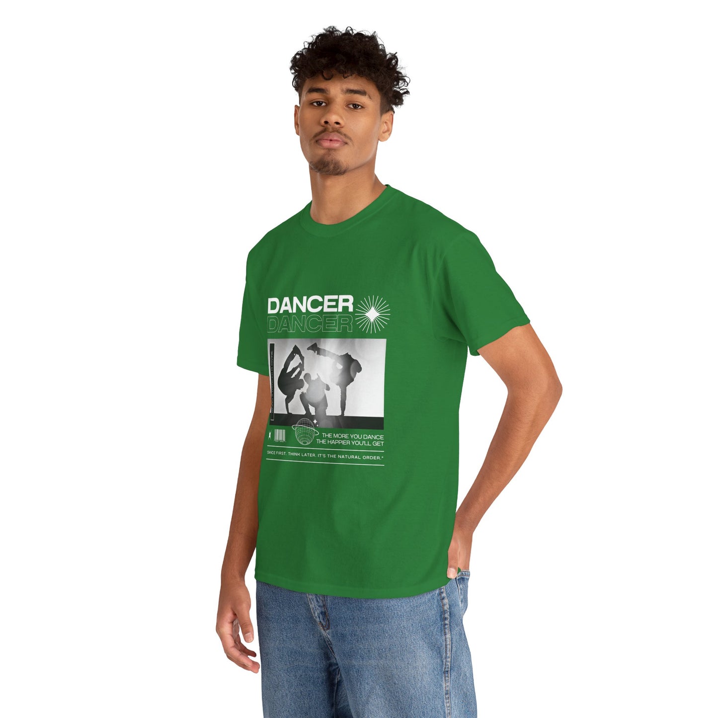 “Dancer” Graphic with Breakdancer Streetwear-Inspired Design | Hip-Hop Dance T-Shirt for Men & Women | Unisex Heavy Cotton Tee