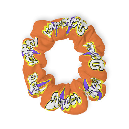 “Dancer” Scrunchie – Superhero-Inspired Dance Hair Accessory with Bold Graphic for Performers