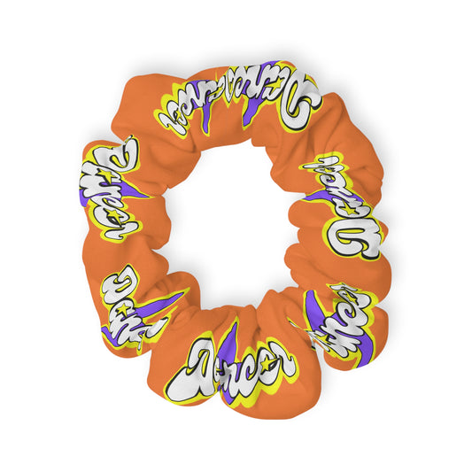 “Dancer” Scrunchie – Superhero-Inspired Dance Hair Accessory with Bold Graphic for Performers