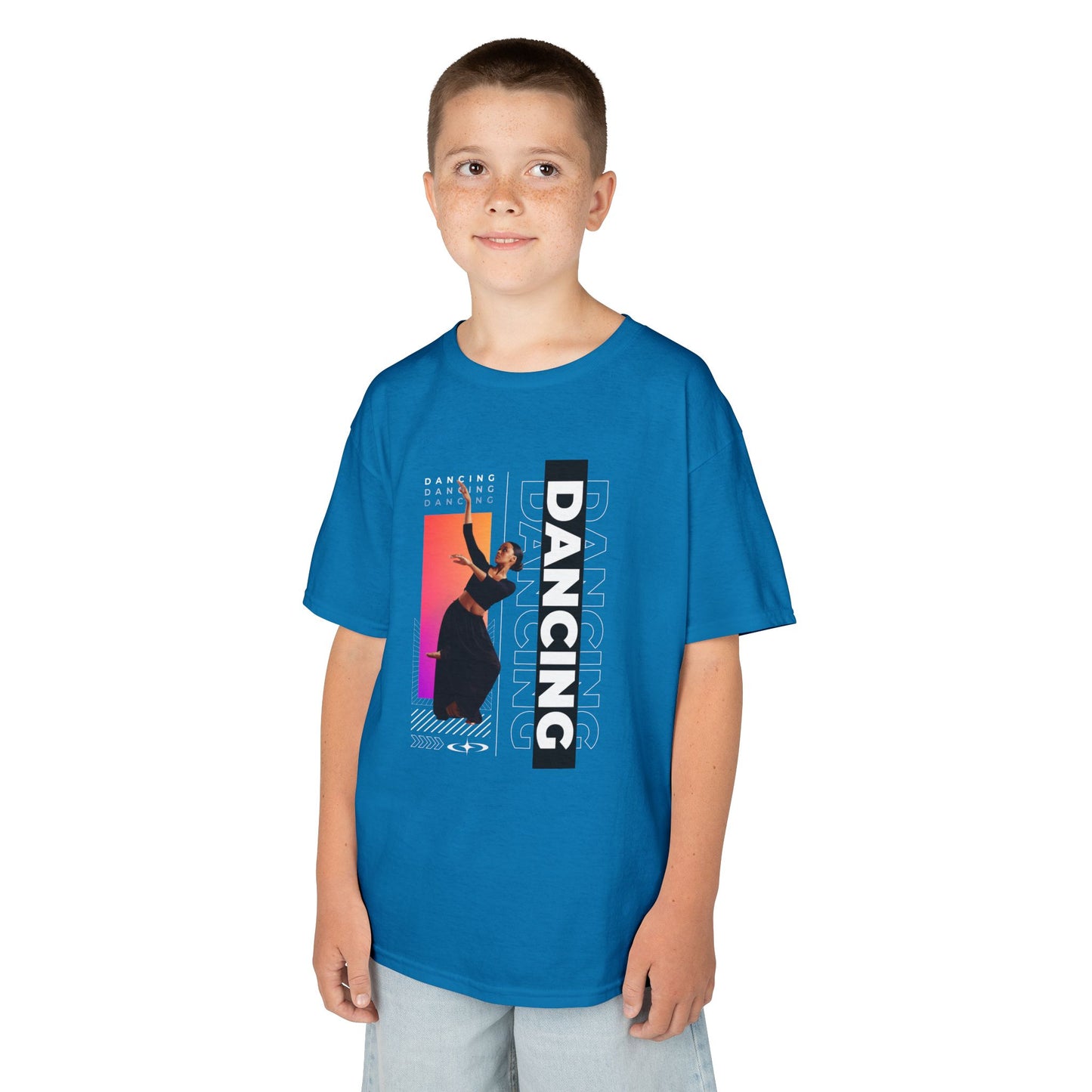 “Dancing” Youth Short Sleeve T-Shirt – Streetwear-Inspired Female Dancer Design – Trendy Kids Dance Graphic Tee