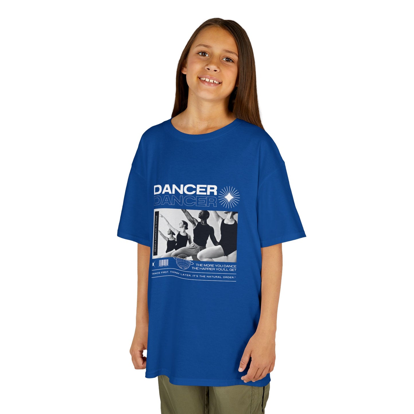 “Dancer” Youth Short Sleeve Tee – Young Ballet Dancers at the Barre Streetwear-Inspired Dance Shirt for Kids