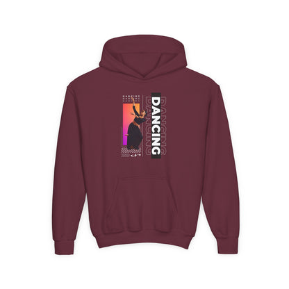 “Dancing” Female Dancer Streetwear Graphic | Unisex Youth Hoodie – Dance Hoodie for Kids & Young Performers