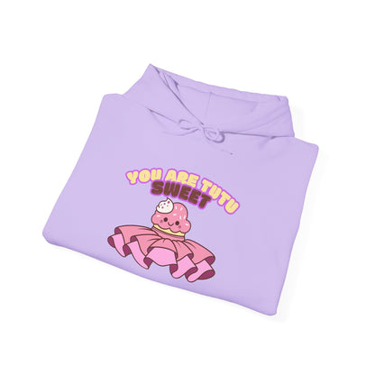 "You Are Tutu Sweet" Unisex Heavy Blend Hooded Sweatshirt – Kawaii Cupcake in Tutu Dance Graphic Hoodie for Adults and Teens