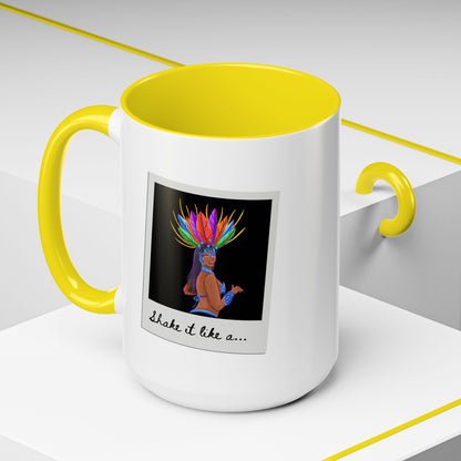 "Shake It Like a..." Accent Coffee Mug – Fun Dance Quote Ceramic Mug for Dancers and Music Lovers
