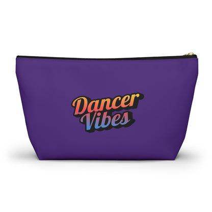 "Dancer Vibes" Makeup Bag – Colorful Text-Based Dance Graphic – Fun Dance-Themed Zipper Pouch for Cosmetics, Accessories & Travel Essentials